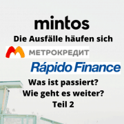 Der Ausfall von Metrokredit und der Ausfall von Rapido auf Mintos - P2P Kredite